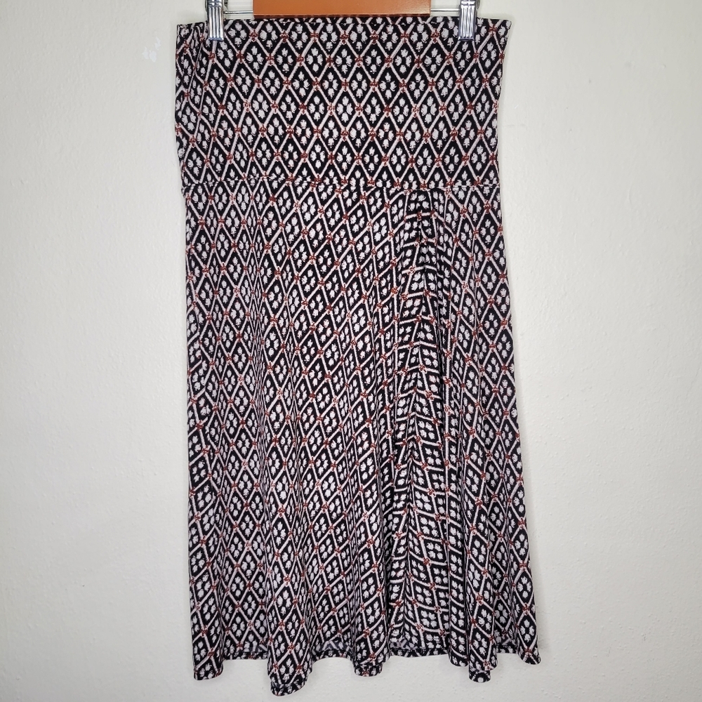 Max Studio Geometric Print A-Line Skirt, Size S